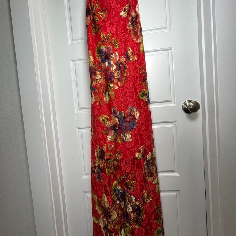 Fire Los Angeles Red Floral Maxi Dress